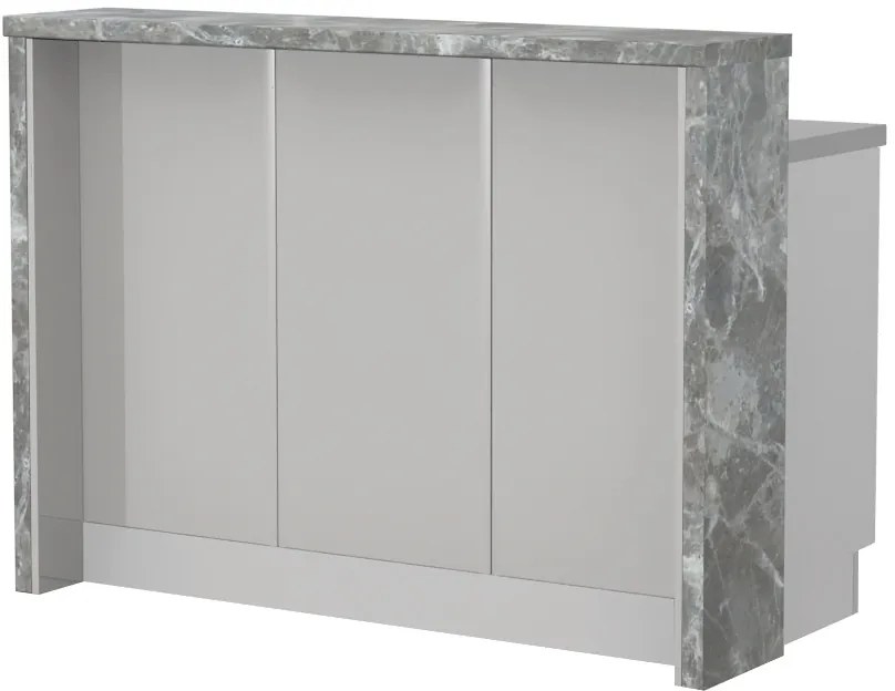 Πάγκος νησίδας Modena-Μήκος: 150 εκ.-Γκρι ανοιχτό-Siena Marble