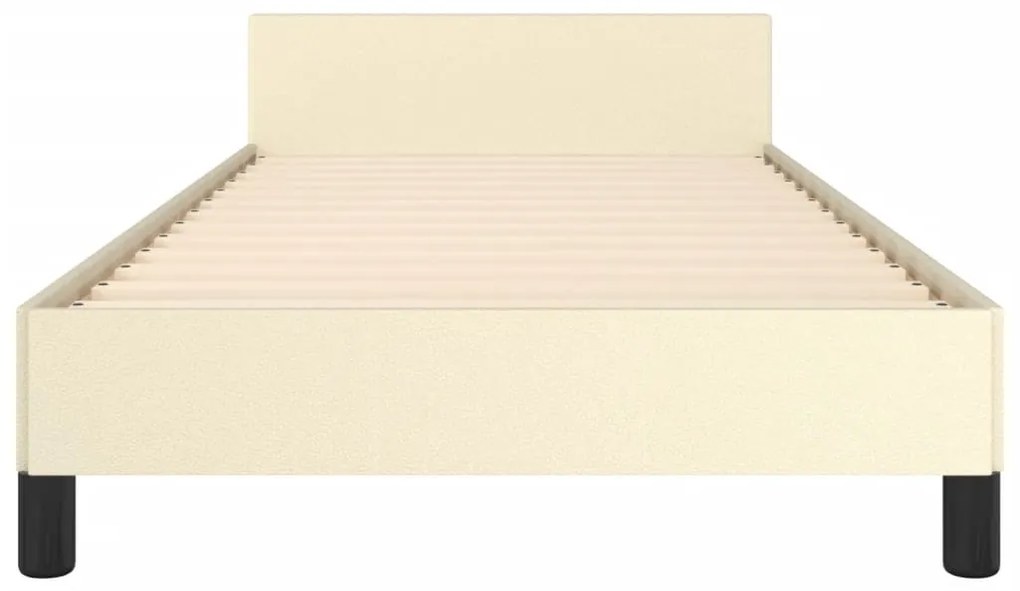 vidaXL Πλαίσιο Κρεβατιού με Κεφαλάρι Κρεμ 80x200 εκ. Συνθετικό Δέρμα