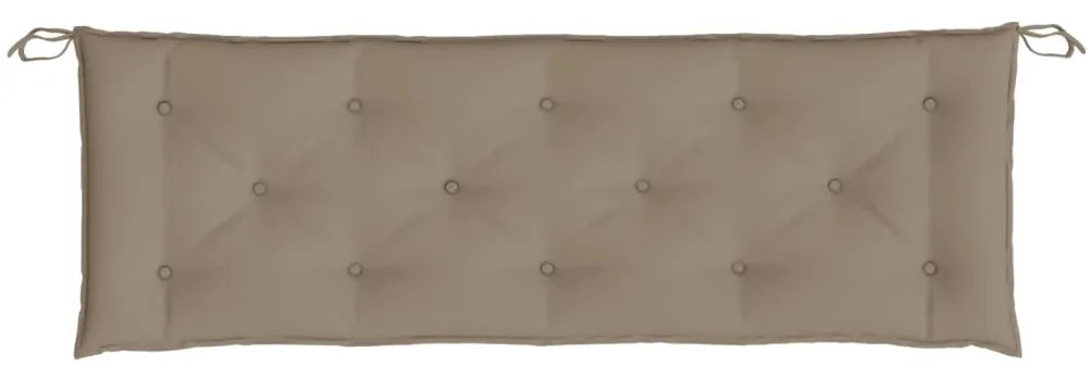 vidaXL Μαξιλάρια Πάγκου Κήπου 2 τεμ. Taupe 150x50x7cm Ύφασμα Oxford