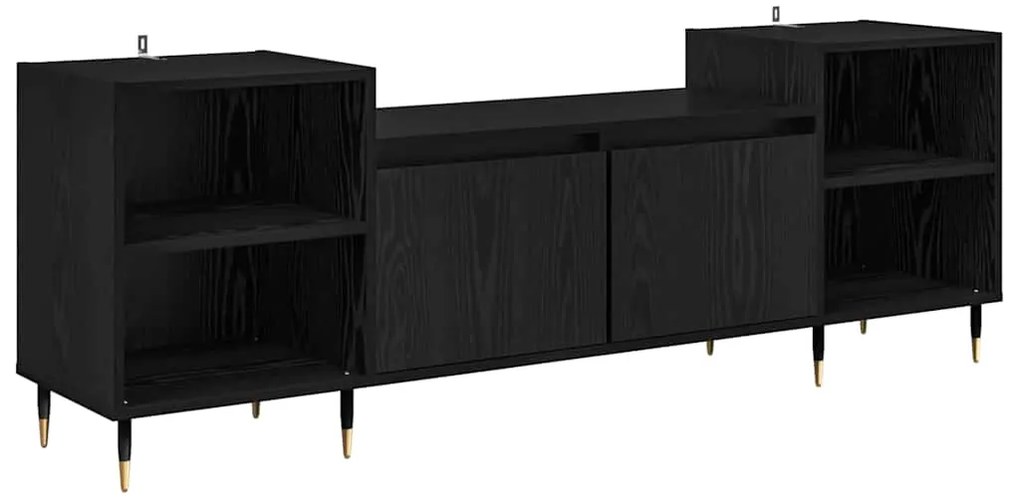 vidaXL Ντουλάπι TV Μαύρη Οξυά 160 x 35 x 55 εκ. Επεξεργασμένο ξύλο