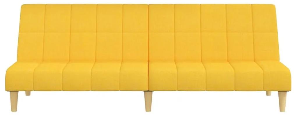 Καναπές Κρεβάτι Διθέσιος Κίτρινος Υφασμάτινος - Κίτρινο