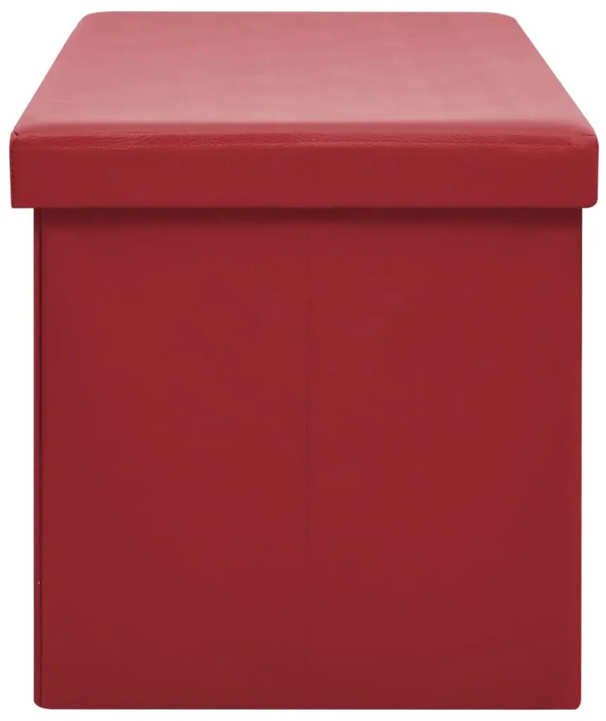 vidaXL Πάγκος Αποθήκευσης Πτυσσόμενος Μπορντό από PVC