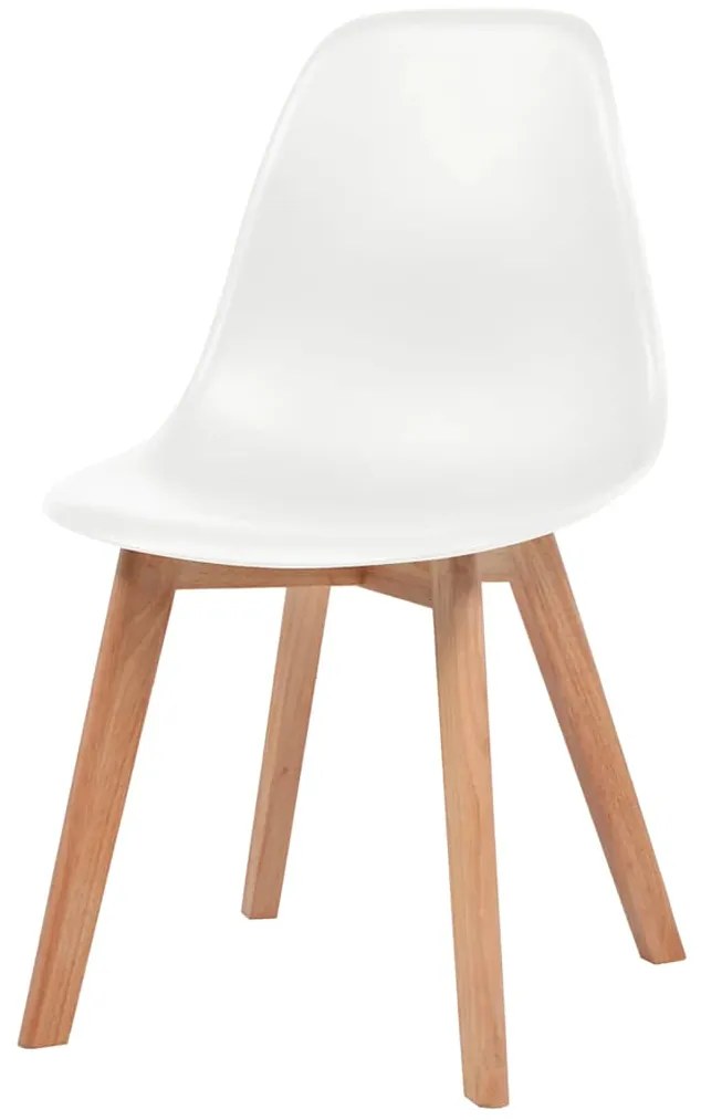 vidaXL Καρέκλες Τραπεζαρίας 4 τεμ. Λευκές Πλαστικές