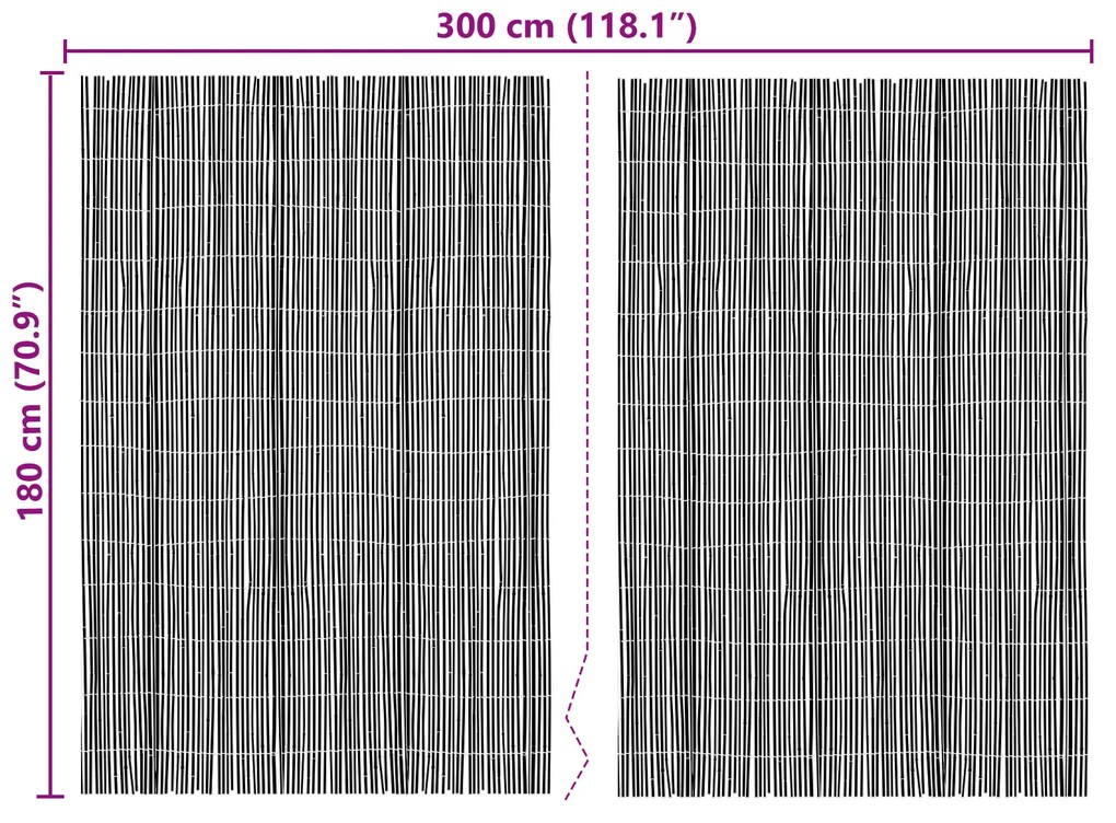 vidaXL Φράχτης από μπαμπού  300x180 εκ.