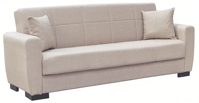 ANIMA LIGHT BROWN ΥΦΑΣΜΑ 3ΘΕΣΙΟΣ ΚΑΝΑΠΕΣ/ΚΡΕΒΑΤΙ ΜΕ ΑΠΟΘ.ΧΩΡΟ