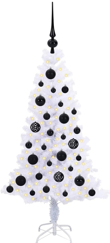 vidaXL Τεχνητό Χριστουγεννιάτικο Δέντρο Λευκό 120 cm PVC και Χάλυβας
