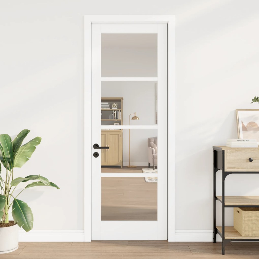 vidaXL Εσωτερική Πόρτα με Γυαλί "ORKDAL" Λευκή 73,5x211x4 εκ.