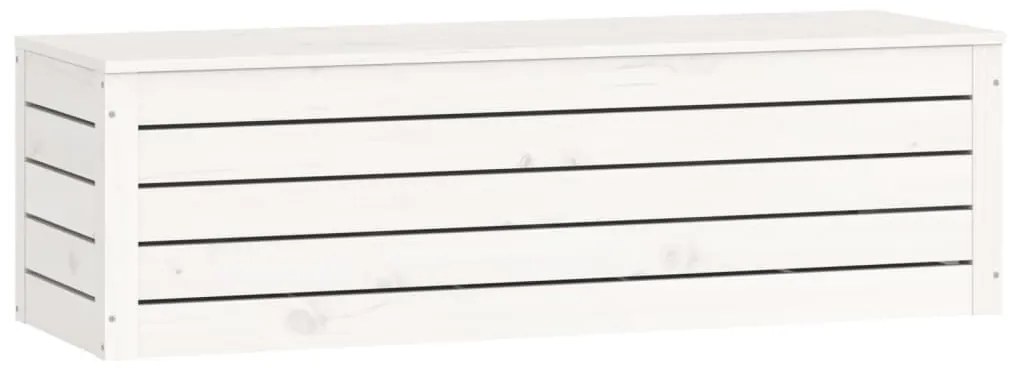 Κουτί Αποθήκευσης Λευκό 109x36,5x33 εκ από Μασίφ Ξύλο Πεύκου - Λευκό