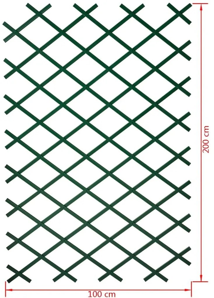 Nature Καφασωτό Κήπου Πράσινο 100 x 200 εκ. από PVC 6040704 - Πράσινο