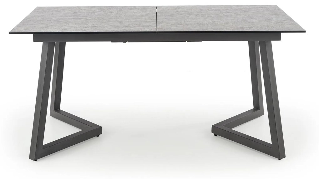 TIZIANO extension table, color: top - light grey / dark grey, legs - dark grey DIOMMI V-CH-TIZIANO-ST