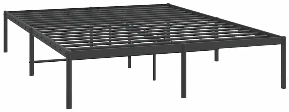 vidaXL Πλαίσιο Κρεβατιού Μαύρο 140 x 200 εκ. Μεταλλικό