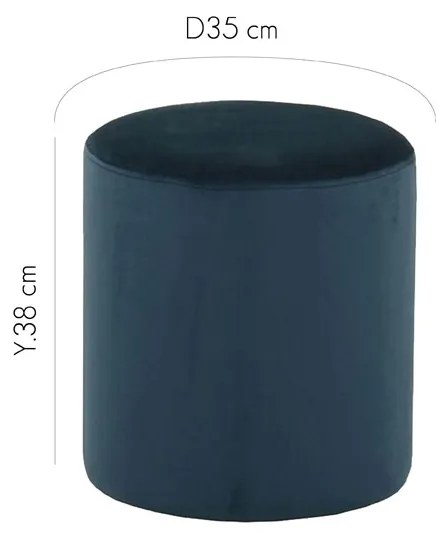 CYLINDER ΣΚΑΜΠΩ ΜΠΛΕ D35xH38cm - 16-0485