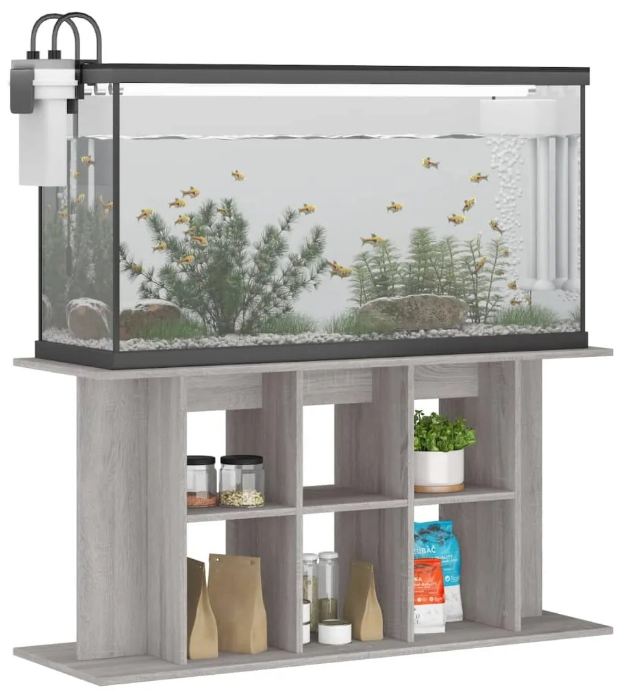 vidaXL Βάση Ενυδρείου Γκρι Sonoma 120x40x60 εκ. από Επεξεργασμένο Ξύλο