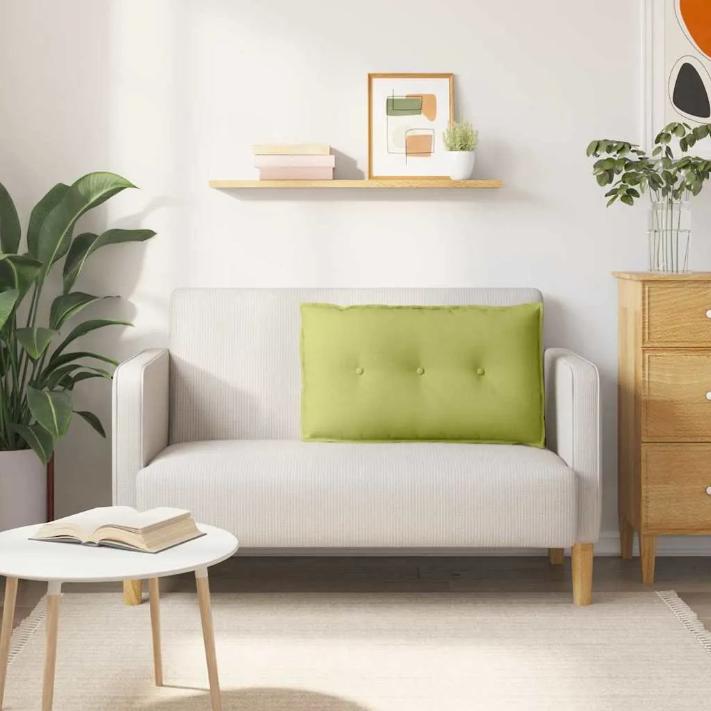 vidaXL Μαξιλάρι Πλάτης Ανοιχτό Πράσινο 80 x 19 x 50 εκ ύφασμα