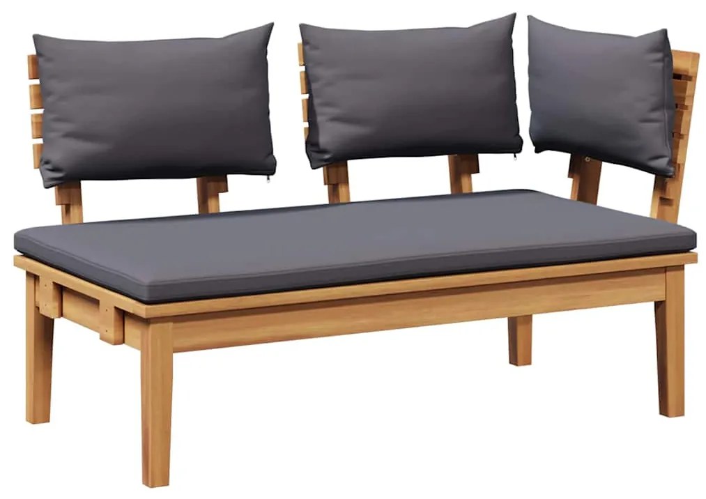 vidaXL Παγκάκι κήπου 2 pcs Καφέ Μασίφ ξύλο teak