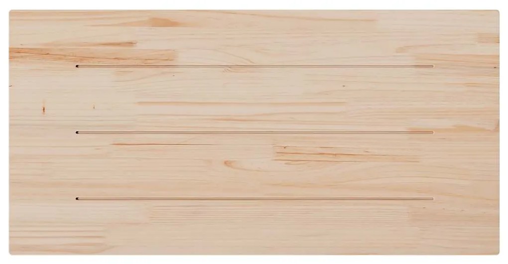 vidaXL Επιφάνεια Τραπεζιού Ορθογ. Λευκή 110x55x2,5 εκ. από Μασίφ Πεύκο