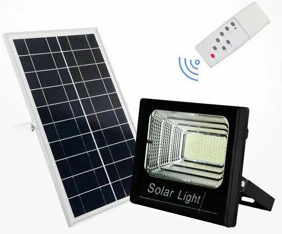 Στεγανός Ηλιακός Προβολέας IP67 Ισχύος 200W με Τηλεχειριστήριο σε Μαύρο χρώμα GD-8200L