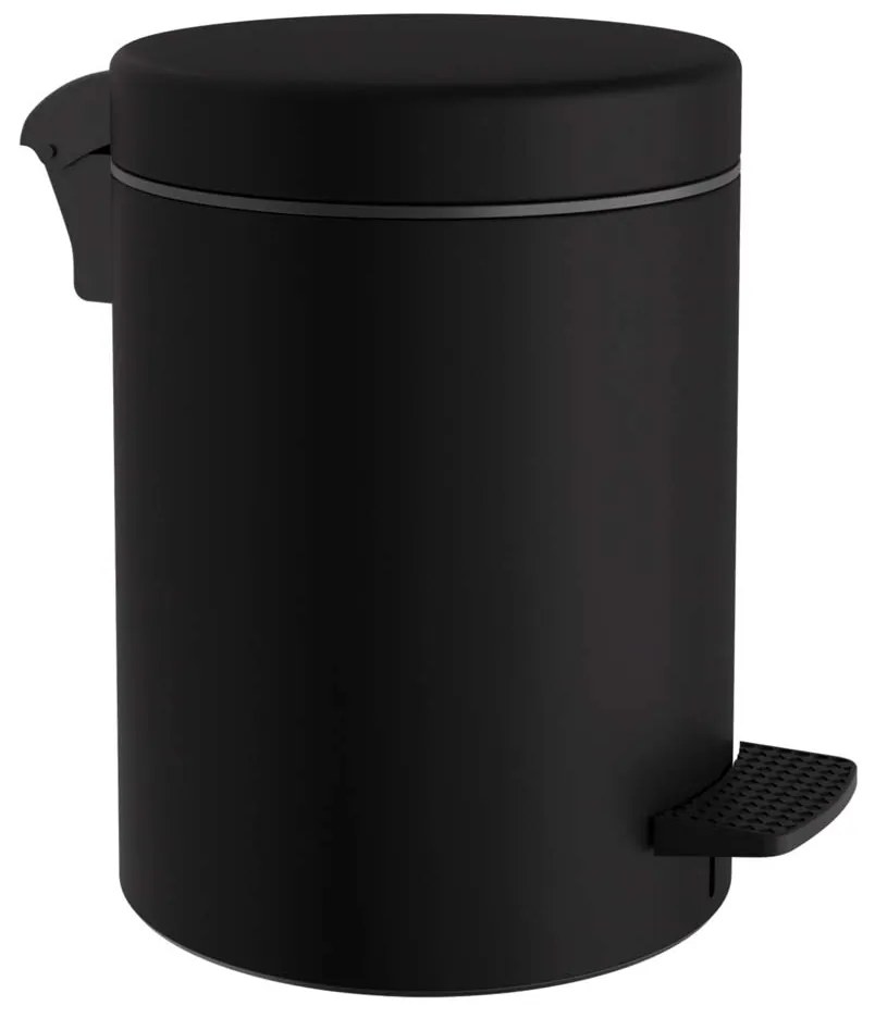 Κάδος Απορριμμάτων Μπάνιου (Φ23x32) Pam &amp; Co 8lt 500 Black Matte