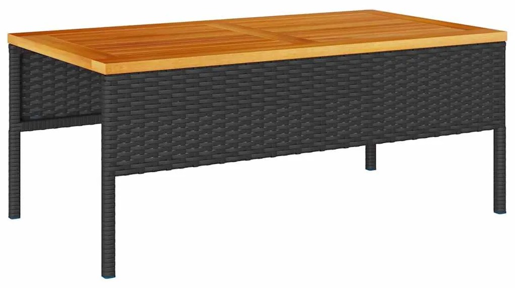 vidaXL Σετ Καναπέ Κήπου με μαξιλάρι 6 pcs Μαύρο συνθετικό ρατάν