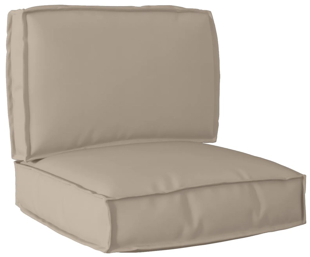 vidaXL Σετ Μαξιλαριών Πάγου 2 pcs Taupe 60 x 60 x 12 cm Ύφασμα Oxford