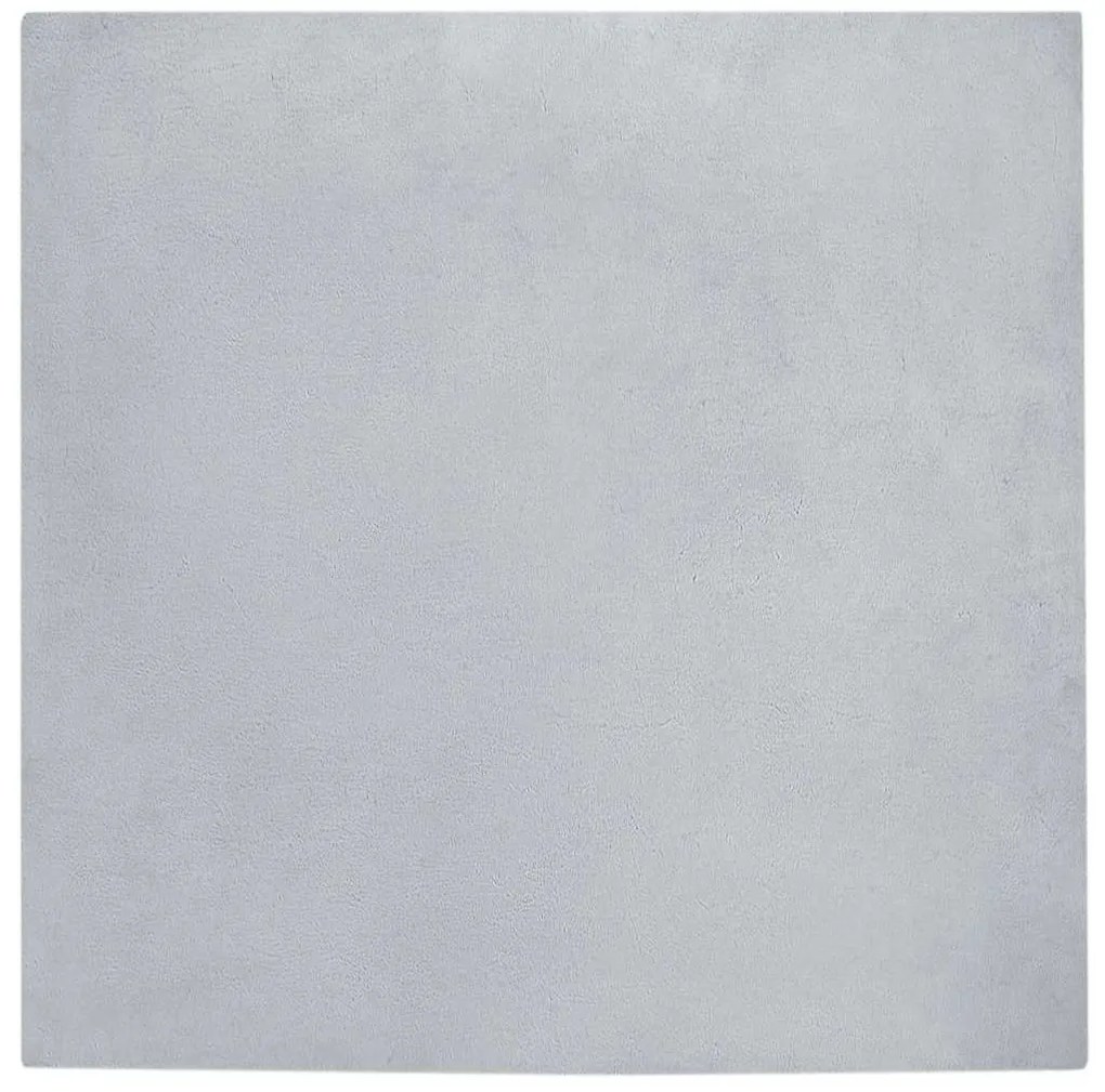 vidaXL Χαλιά Ψεύτικου Κουνελιού Olite Γκρι 120 x 120 cm Πολυεστέρας