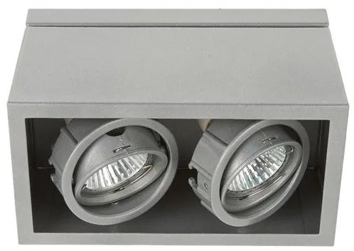 Σποτ - φωτιστικό διπλό MINI BILL Dublu αλουμινίου κινητό KT Lighting-73250/2-01-Λευκό 73250/2-01