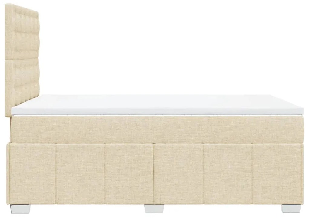 ΚΡΕΒΑΤΙ BOXSPRING ΜΕ ΣΤΡΩΜΑ ΚΡΕΜ 120X190 ΕΚ. ΥΦΑΣΜΑΤΙΝΟ 3291626