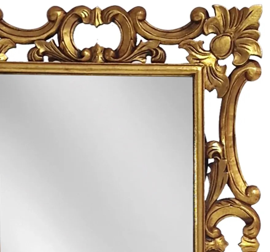 Artekko Mirroki Ξύλινος Χρυσός Σκαλιστός Καθρέπτης Τοίχου (100x70)cm - 667-4033-A - 667-4033-A