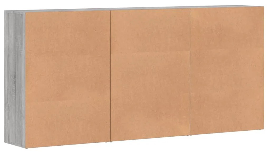 vidaXL Βοηθητικά Ντουλάπια 3 τεμ. Γκρι Sonoma 60x31x84 εκ. Επεξ. Ξύλο