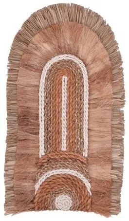 Διακοσμητικό τοίχου Earsy I Inart seagrass σε φυσικό 48x26x8εκ 339-000036 339-000036 Καφέ
