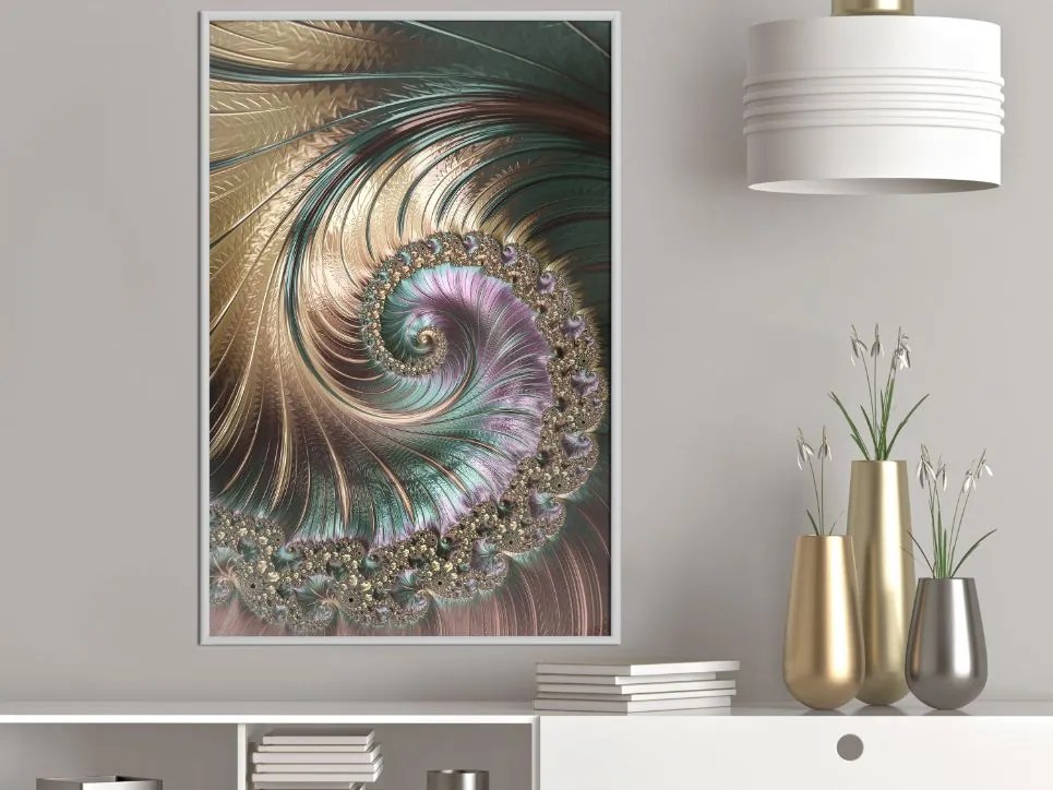 Αφίσα - Iridescent Spiral - 20x30 - Χρυσό - Χωρίς πασπαρτού