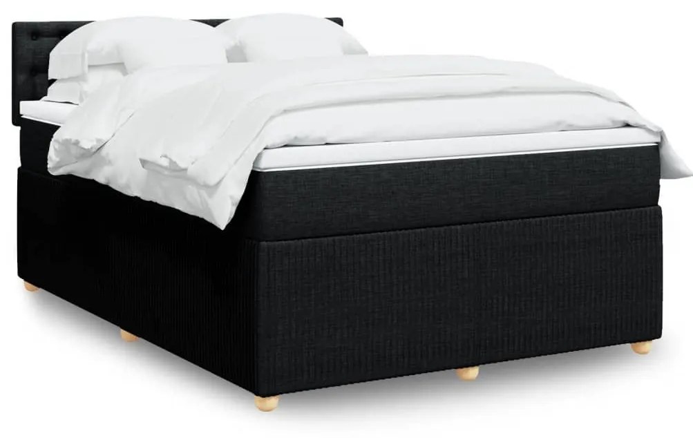 ΚΡΕΒΑΤΙ BOXSPRING ΜΕ ΣΤΡΩΜΑ ΜΑΥΡΟ 160X200 ΕΚ. ΥΦΑΣΜΑΤΙΝΟ 3287523