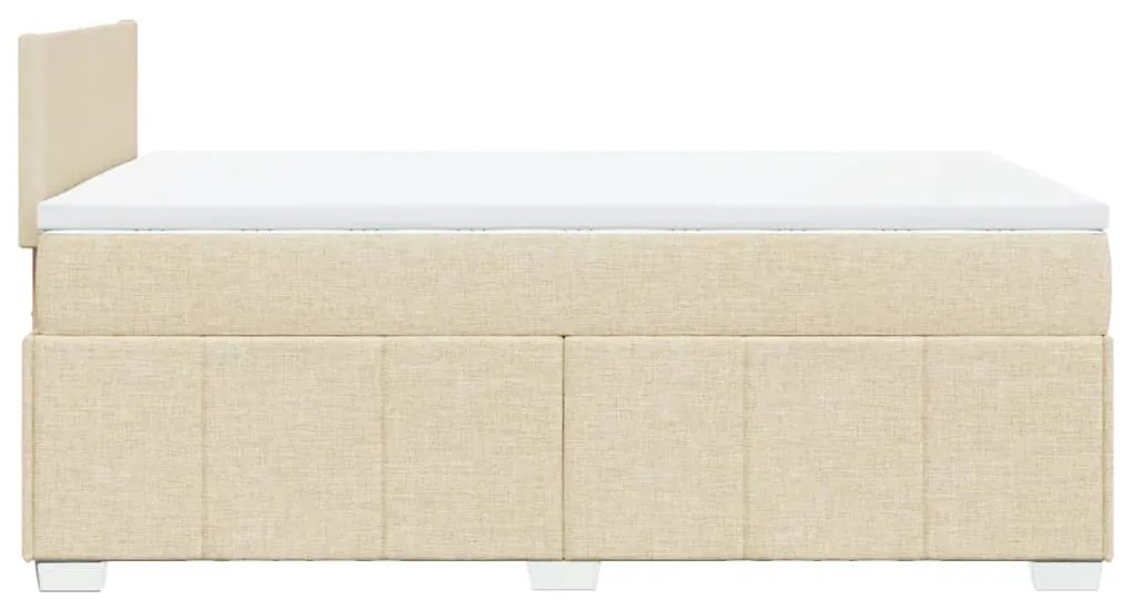 ΚΡΕΒΑΤΙ BOXSPRING ΜΕ ΣΤΡΩΜΑ ΚΡΕΜ 120X200 ΕΚ. ΥΦΑΣΜΑΤΙΝΟ 3289333