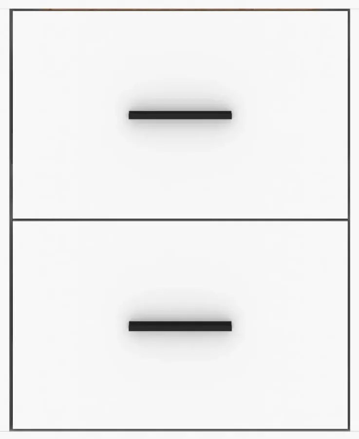 vidaXL Κομοδίνο Επιτοίχιο Λευκό 50 x 36 x 47 εκ.