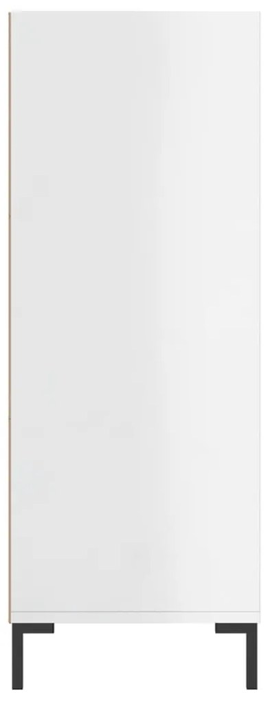 vidaXL Βιβλιοθήκη Γυαλιστερό Λευκό 69,5x32,5x90 εκ. Επεξεργασμένο Ξύλο