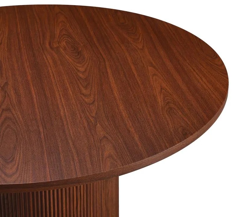 Τραπέζι Mesa pakoword MDF σε καρυδί απόχρωση Φ120x75εκ 120x120x75 εκ.