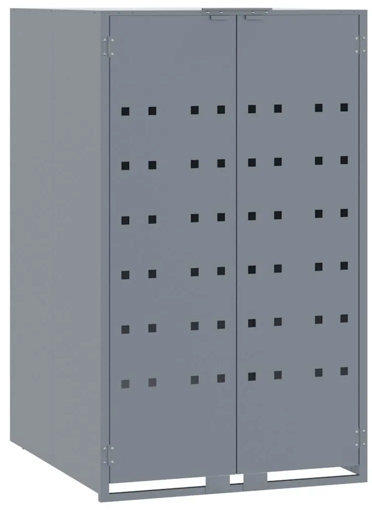 vidaXL Πλαίσιο Κάδων Απορριμμάτων 6 Κάδοι Γκρι 414x79x117 εκ. Ατσάλι