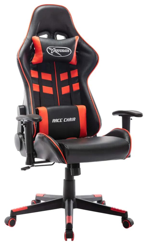 Καρέκλα Gaming Μαύρο/Κόκκινο από Συνθετικό Δέρμα