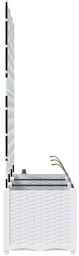 vidaXL Ζαρντινιέρες κήπου Λευκό 120 x 40 x 142 cm Ατσάλι