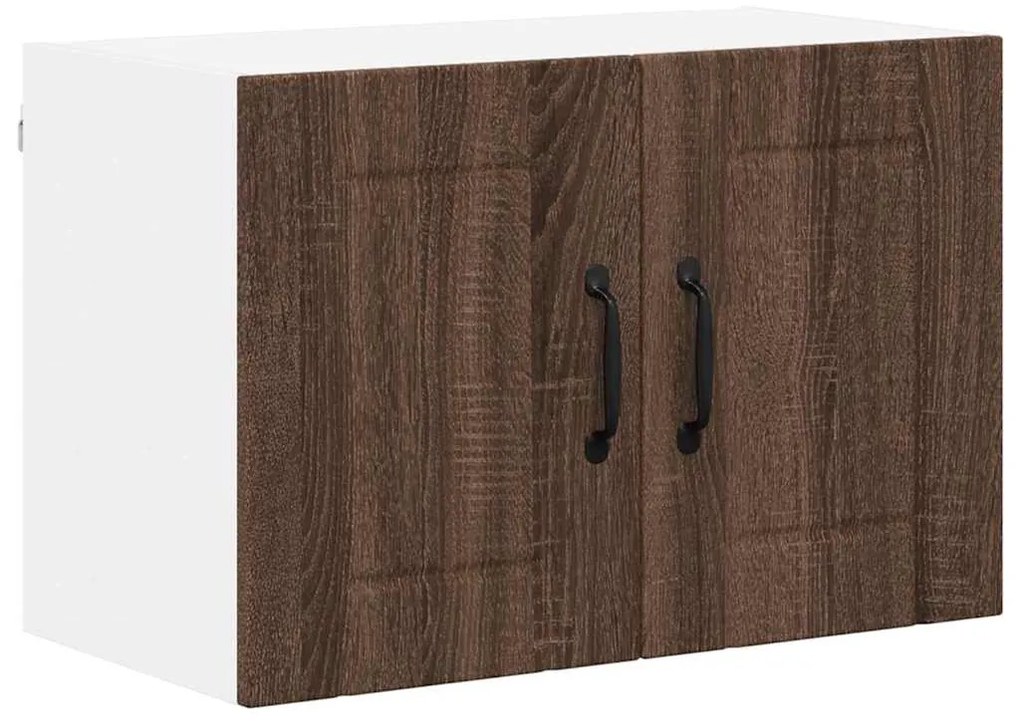 vidaXL Κρεμαστό ντουλάπι κουζίνας Επιτοίχιο Καφέ δρυς 60 x 31 x 40 εκ