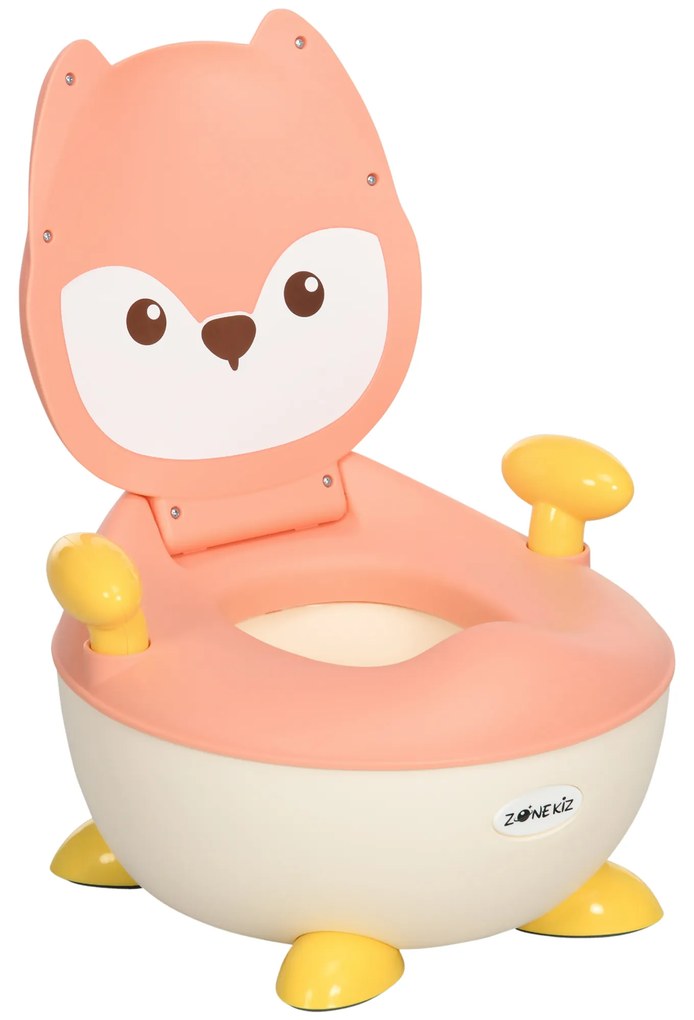 ZONEKIZ Γιογιό για παιδιά 0,5 έως 3 ετών, αντιολισθητικό, εσωτερικό δοχείο, προστασία από πιτσιλιές, σχέδιο αλεπούς, 34,5 x 35 x 23 cm