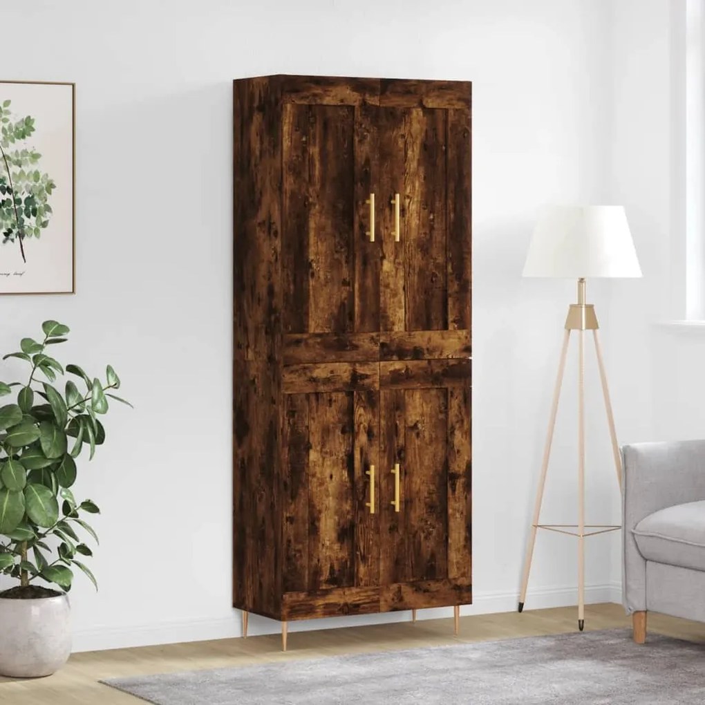 vidaXL Ντουλάπι Καπνιστή Δρυς 69,5x34x180 εκ. από Επεξεργασμένο Ξύλο