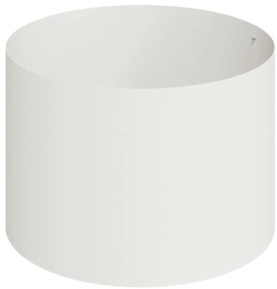 vidaXL Γλάστρα Κήπου Λευκό 90 x 90 x 20 εκ Ψυχρής έλασης χάλυβας