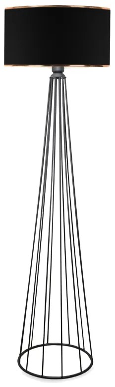 Φωτιστικό δαπέδου Firdo I pakoworld Ε27 ύφασμα-μέταλλο μαύρο Φ38x121εκ