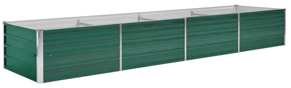 vidaXL Ζαρντινιέρα Υπερυψωμένη Πράσινη 320x80x45 εκ. Γαλβαν. Χάλυβας