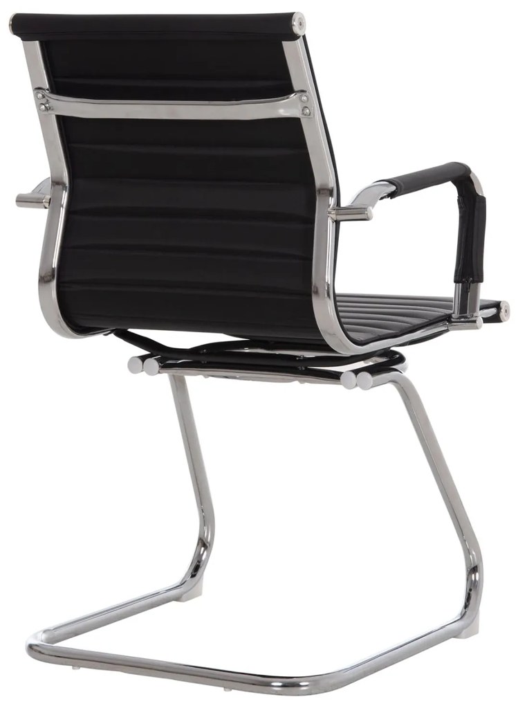 Καρέκλα επισκέπτη Boss με μπράτσα και μαύρο PU 54x56x87Υ εκ. 2αδα