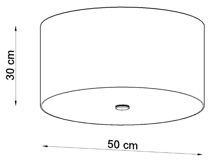 Sollux Φωτιστικό οροφής Otto 5,ύφασμα, γυαλί, χάλυβας,5xE27/60w