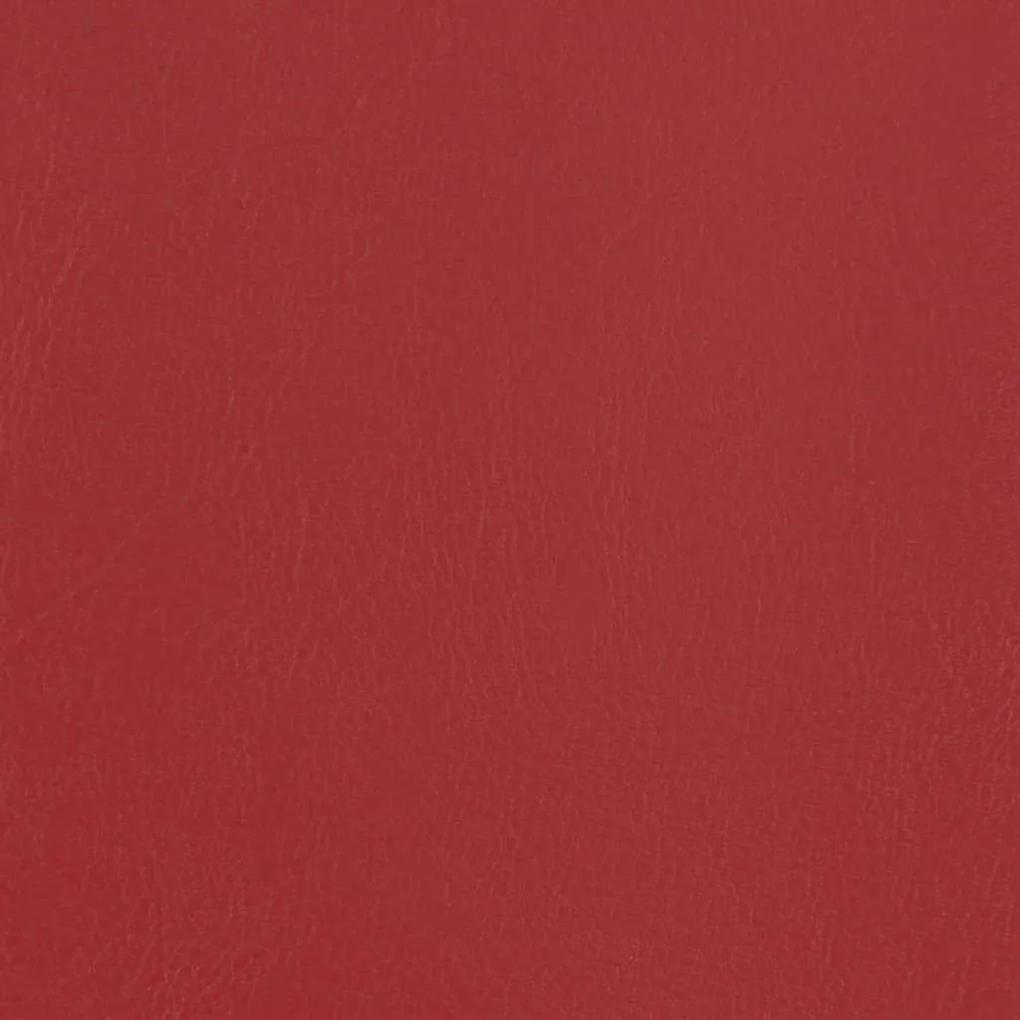 Πολυθρόνα Μπάρελ Μπορντό από Συνθετικό Δέρμα - Κόκκινο