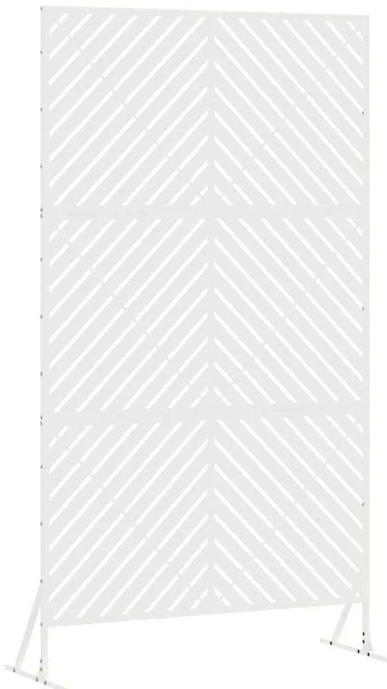 vidaXL Οθόνη Ιδιωτικότητας Λευκό 100 x 50 x 180 εκ. Ατσάλι