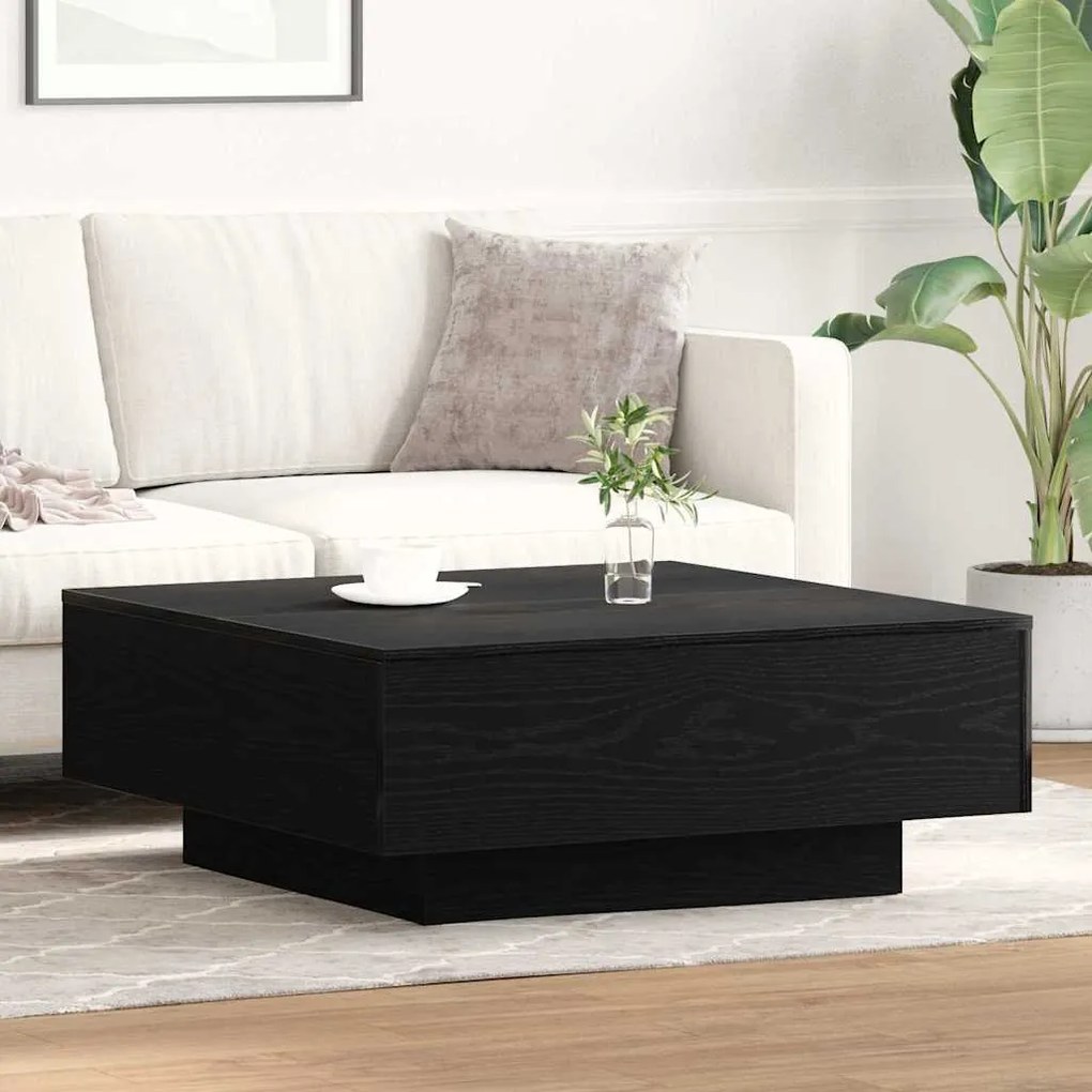 vidaXL Τραπεζάκι σαλονιού Μαύρη δρυς 80 x 80 x 31 cm